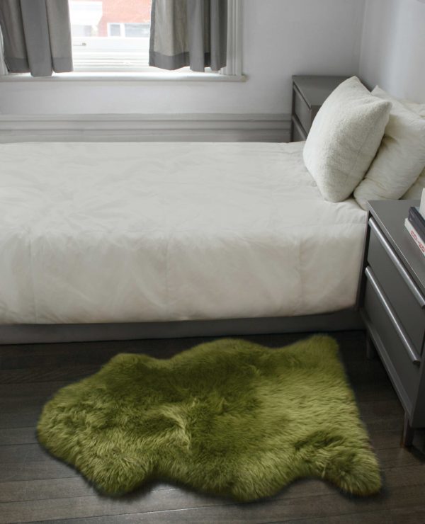 Sage Green New Zealand Natural  Sheepskin Rug - Image 4