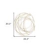 Gold Metal Abstract Round hanging Wall Art Decor - Image 5