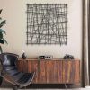 Black Metal Abstract Linear Array Wall Art Decor - Image 4