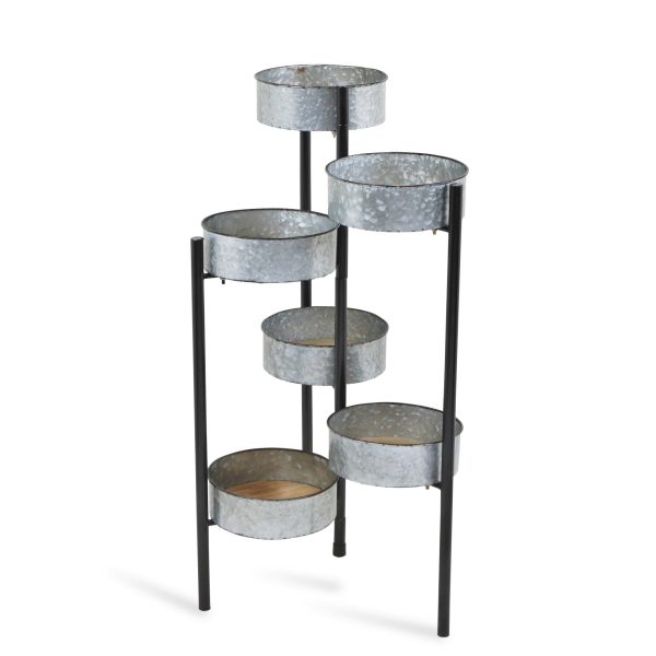 Modern Farmhouse 6 Tier Galvanized Metal Plant Stand - Image 2