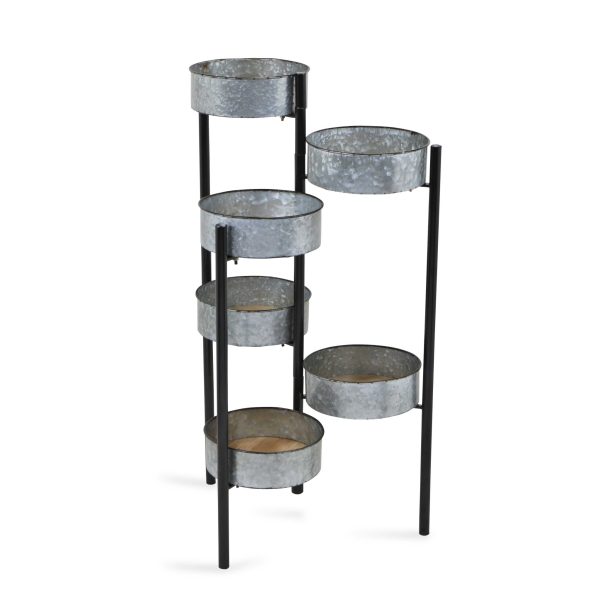 Modern Farmhouse 6 Tier Galvanized Metal Plant Stand - Image 3