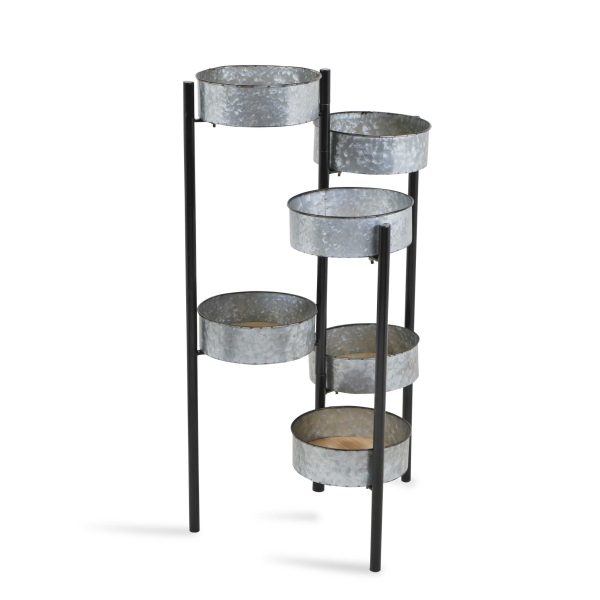 Modern Farmhouse 6 Tier Galvanized Metal Plant Stand - Image 4
