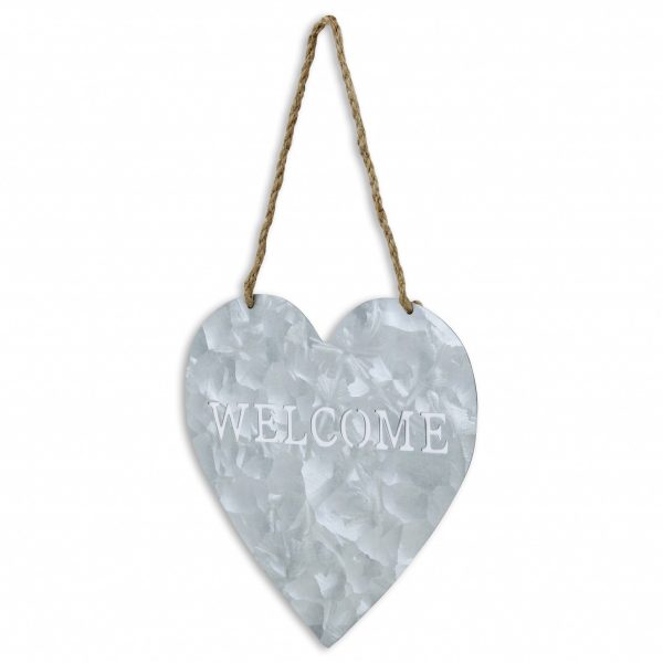 Welcome Gray Galvanized Metal Wall Art - Image 2