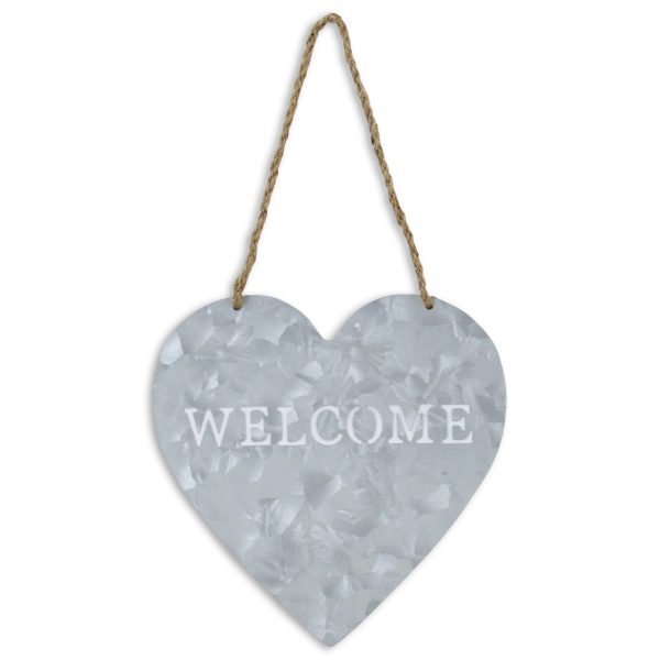 Welcome Gray Galvanized Metal Wall Art - Image 3
