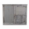 Gray Wooden Wall Chalkboard with Side Storage Basket - Image 4