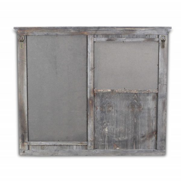 Gray Wooden Wall Chalkboard with Side Storage Basket - Image 4