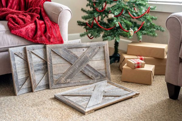 23" Natural Weathered Gray Christmas Tree Collar - Image 3