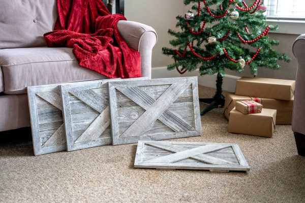 23" Natural Weathered Gray Whitewash Christmas Tree Collar - Image 3