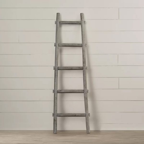 5 Step Grey Decorative Ladder Shelve - Image 4