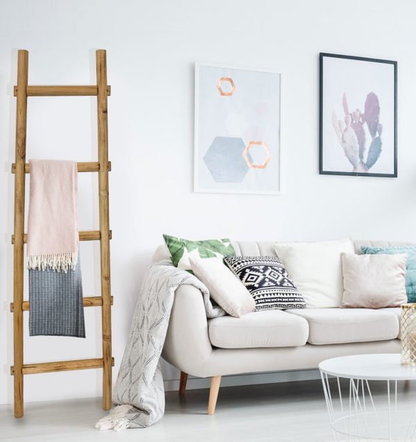 5 Step Brown Decorative Ladder Shelve - Image 4