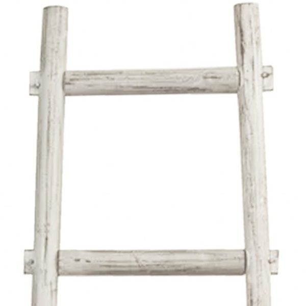 5 Step White Decorative Ladder Shelve - Image 5