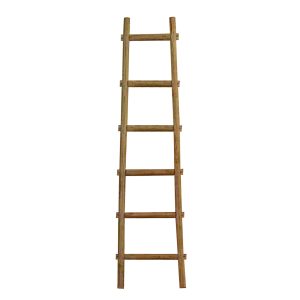 6 Step Brown Decorative Ladder Shelve