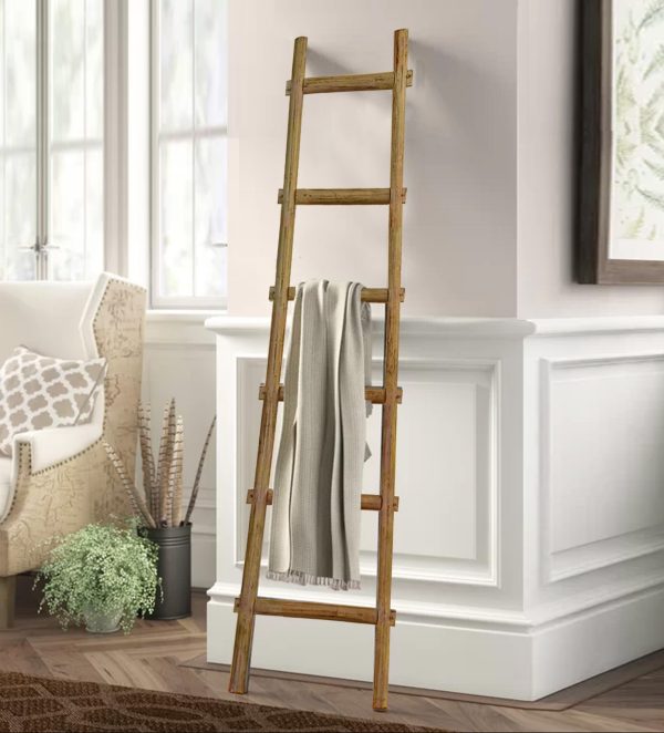 6 Step Brown Decorative Ladder Shelve - Image 4