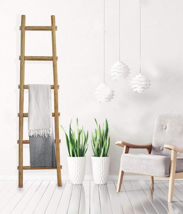 6 Step Brown Decorative Ladder Shelve - Image 5