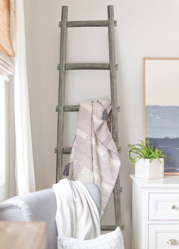 6 Step Grey Decorative Ladder Shelve - Image 3