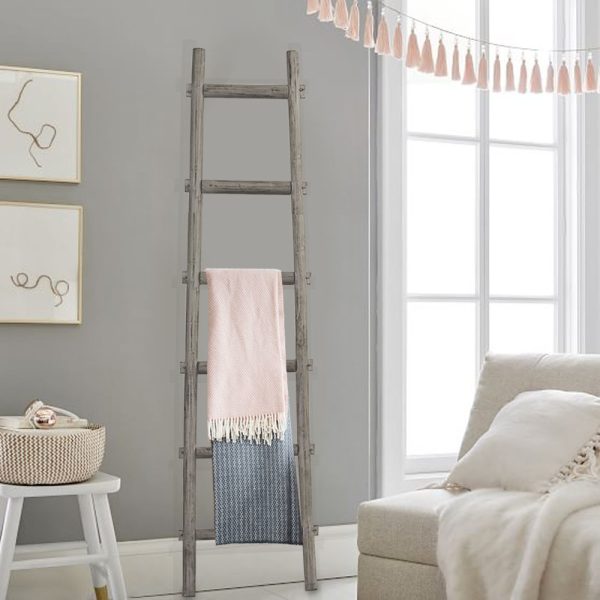 6 Step Grey Decorative Ladder Shelve - Image 5