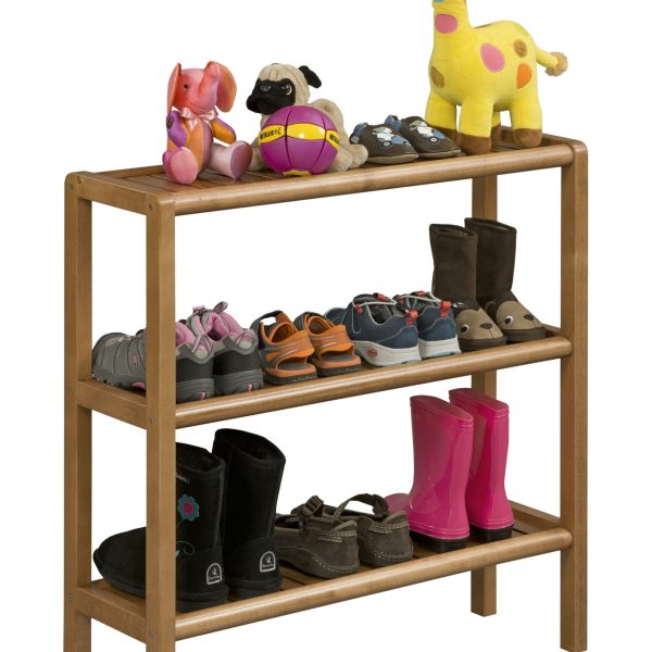 Walnut Versatile Shoe Rack Shelving Unit - Image 3