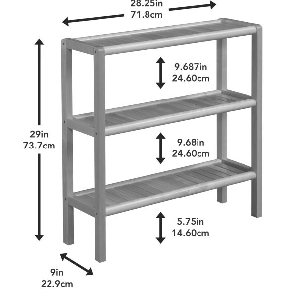 Walnut Versatile Shoe Rack Shelving Unit - Image 4