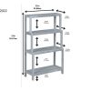 37" Bookcase with 4 Shelves in Antique Chestnut - Image 4