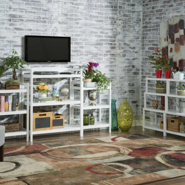 37" Bookcase with 4 Shelves in White - Image 3