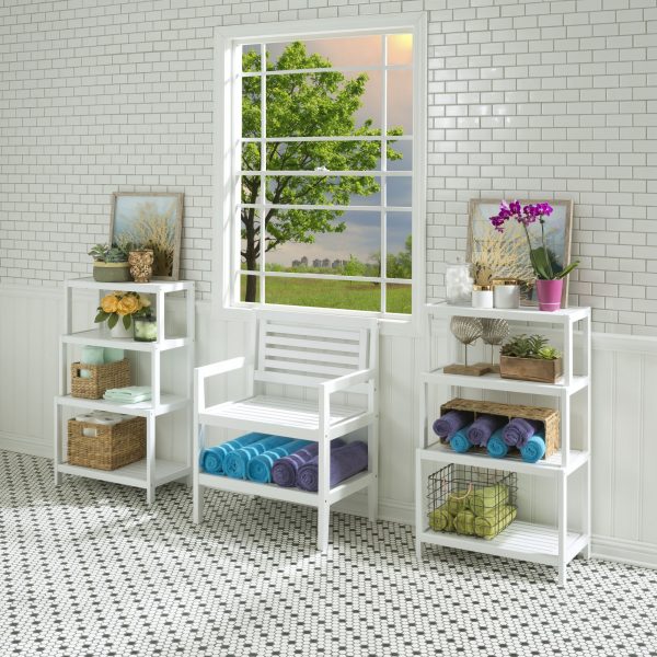 37" Bookcase with 4 Shelves in White - Image 4