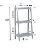 42" Bookcase with 3 Shelves in White - Image 4