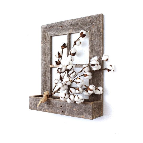 22x18 Rustic Weatered Grey Window Frame with Planter - Image 5