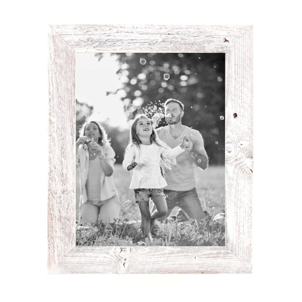 11x17 Rustic White washed Picture Frame with Plexiglass Holder - Image 4