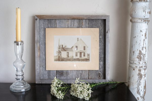 11"x14" Rustic Weathered Gray Picture Frame with Plexiglass Holder - Image 4