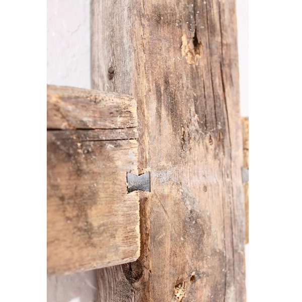 Rustic Weathered Grey Reclaimed Wood Cross Decoration - Image 3