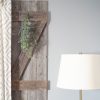 Set of 2 Rustic Natural Weathered Grey Wood Window Shutters with Hanger - Image 3