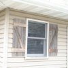 Set of 2 Rustic Natural Weathered Grey Wood Window Shutters with Hanger - Image 5