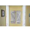 Set of Two Rustic Weathered Grey Wood Decorative Window Shutters - Image 2