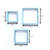 Set of 3 Square Robins Egg Blue Reclaimed Wood Open Box Shelve - Image 4