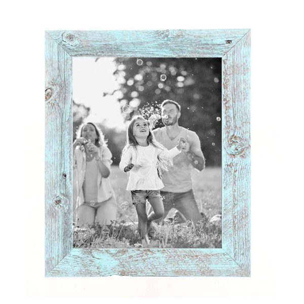 8"x9" Rustic Blue Picture Frame - Image 3