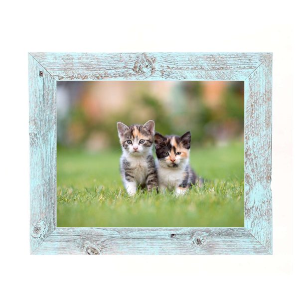 8"x9" Rustic Blue Picture Frame - Image 4
