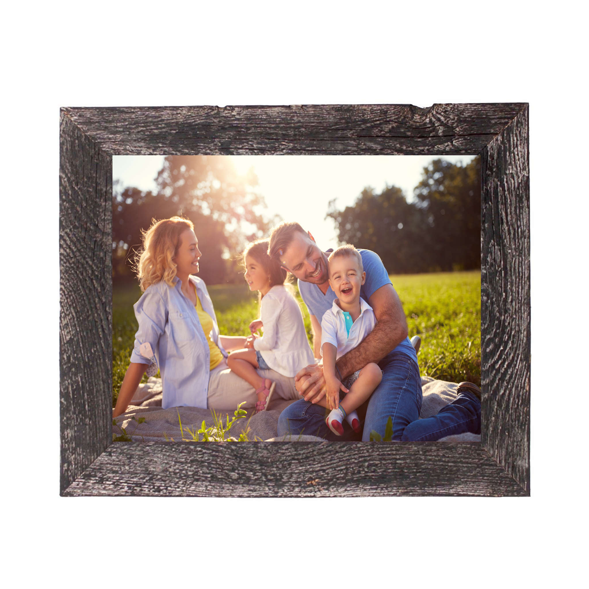8"x8" Rustic Smoky Black Picture Frame - Image 4