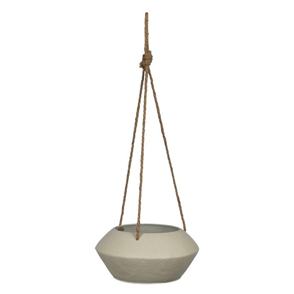Light Grey Metal Hanging Rope Planter - Image 4