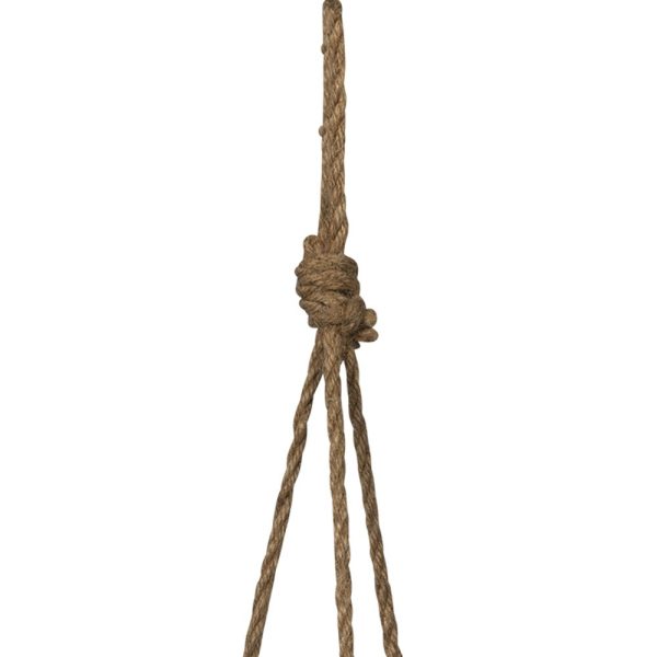 Light Grey Metal Hanging Rope Planter - Image 5