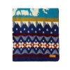 Queen Size Ultra Soft Blue Ski Mountain Handmade Woven Blanket - Image 2