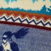 Queen Size Ultra Soft Blue Ski Mountain Handmade Woven Blanket - Image 3