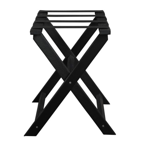 Earth Friendly Black Folding Luggage Rack with Black Straps - Image 3