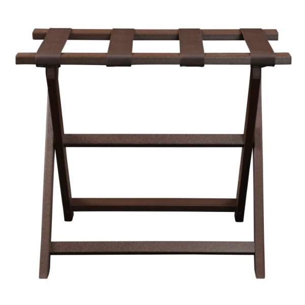 Earth Friendly Brown Folding Luggage Rack with Brown Straps - Image 4