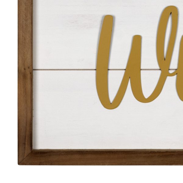 White and Gold Stay Wild Wall Art - Image 2