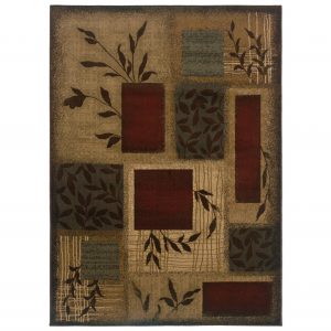 3'x4' Beige and Red Floral Area Rug