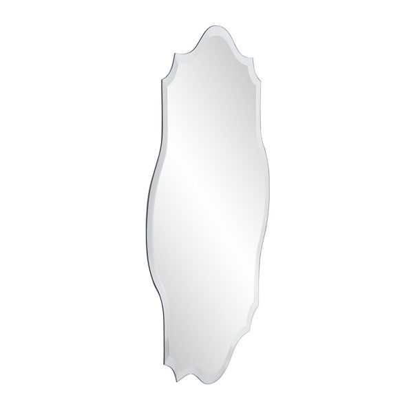Minimalist Rectangle Mirror with Scalloped Corners and Curved Edges - Image 3