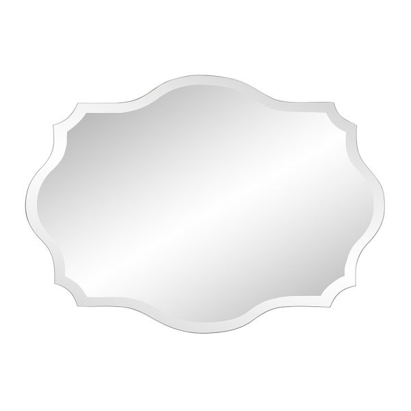 Minimalist Rectangle Mirror with Scalloped Corners and Curved Edges - Image 4