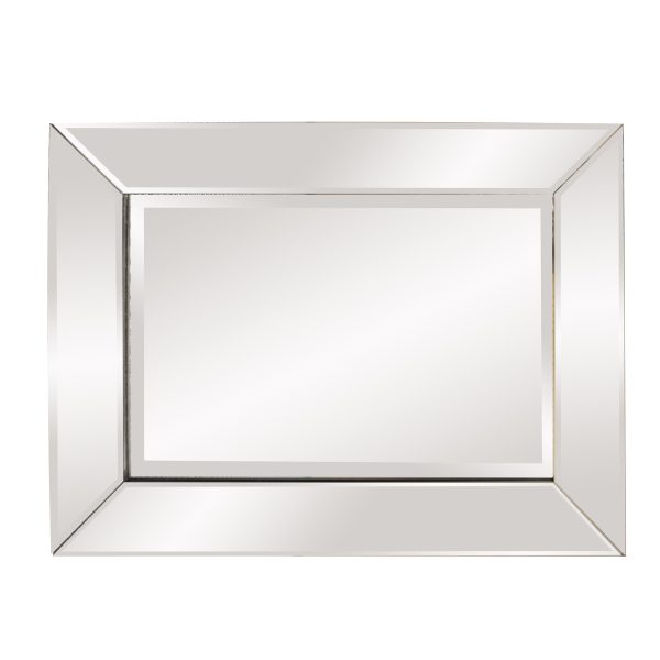 Rectangle Frame Mirror with Mirrored Finish And Beveled Edge - Image 4