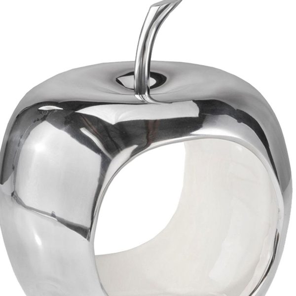 Apple Shaped Aluminum Decorative Accent Bowl - Image 5