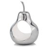 Pear shaped Aliminum  Cast Decorative Accent Bowl in White Interior - Image 3